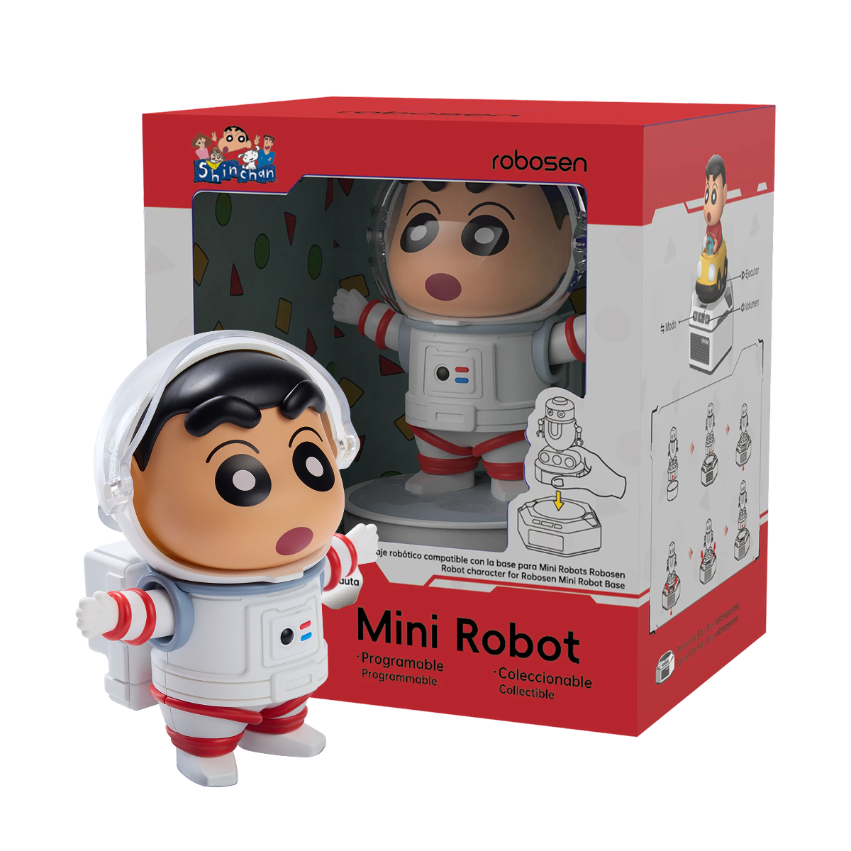 Robosen Mini-Roboter – Shin-Chan-Serie (Nur in Spanien erhältlich – Basisstation separat erhältlich)