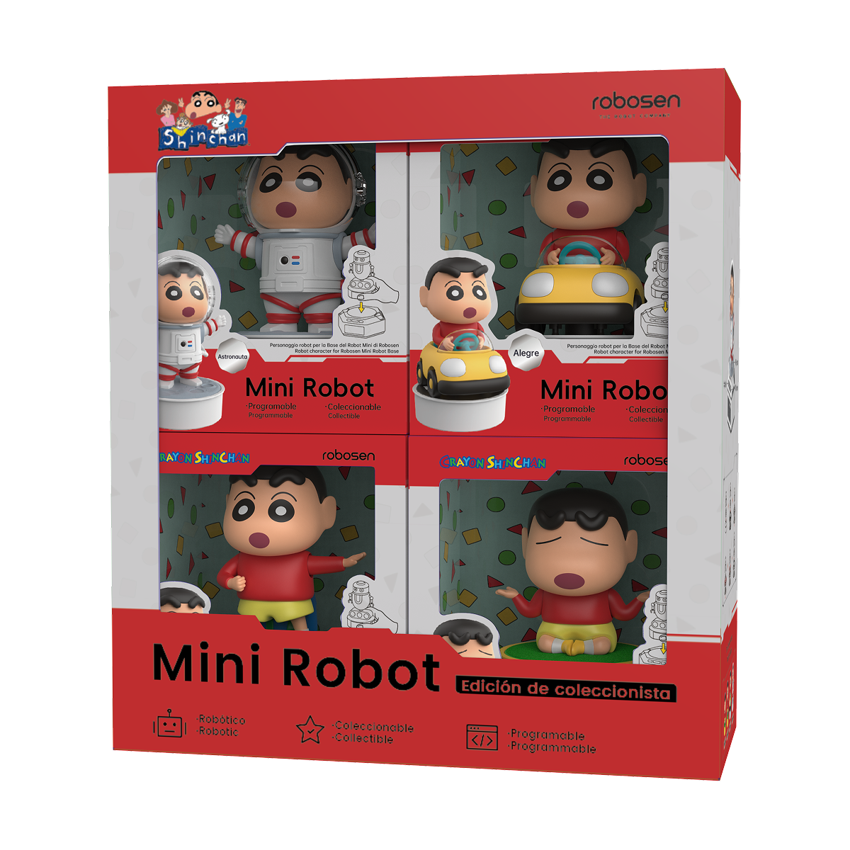 Mini robot Robosen – serie Shin chan (disponible solo en España - base se vende por separado)